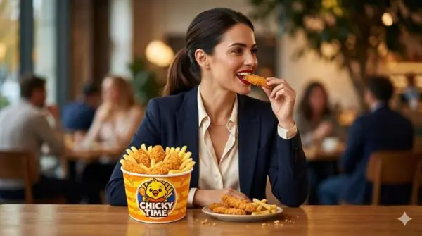 Customer enjoying Chicky Time