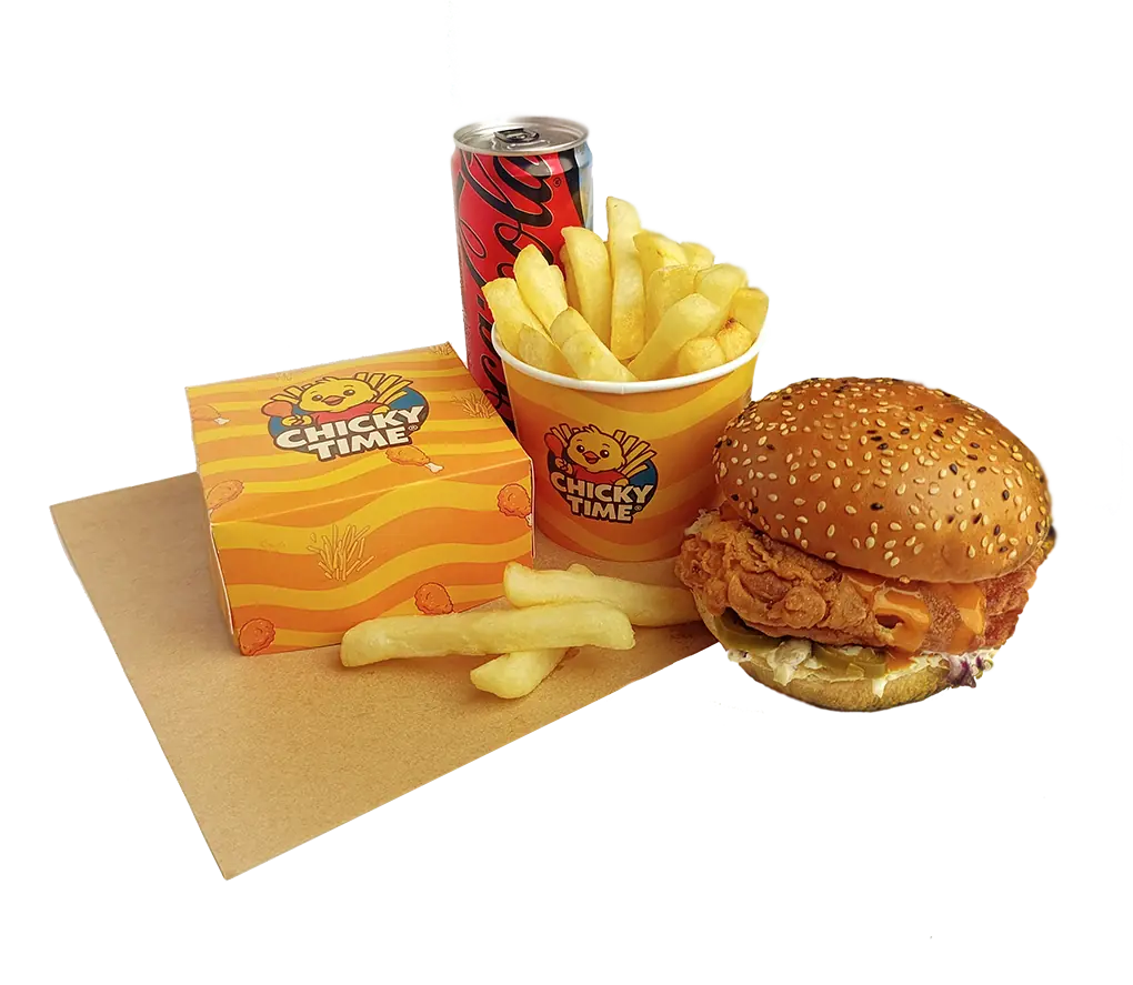 Chicky Time food with faded shadow